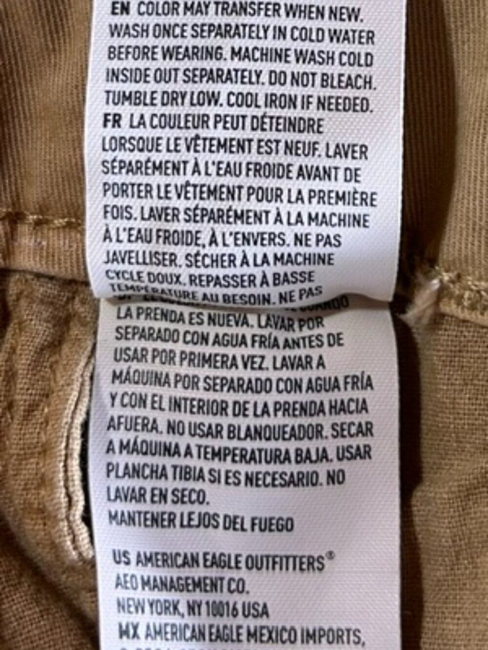 American Eagle Khaki Next Level Flex Slim Straight Men's Size 30x30 Pants NWT - Picture 11 of 12